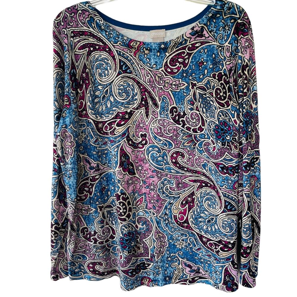 Chico’s size XL Pullover lite paisley sweater.